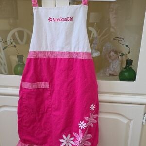 American Girl Pink and White Floral Apron for Kids